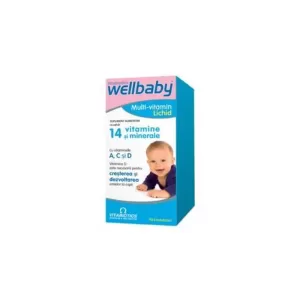 Wellbaby Multi-vitamin Liquid, sirop cu 14 vitamine și minerale, 150 ml, Vitabiotics