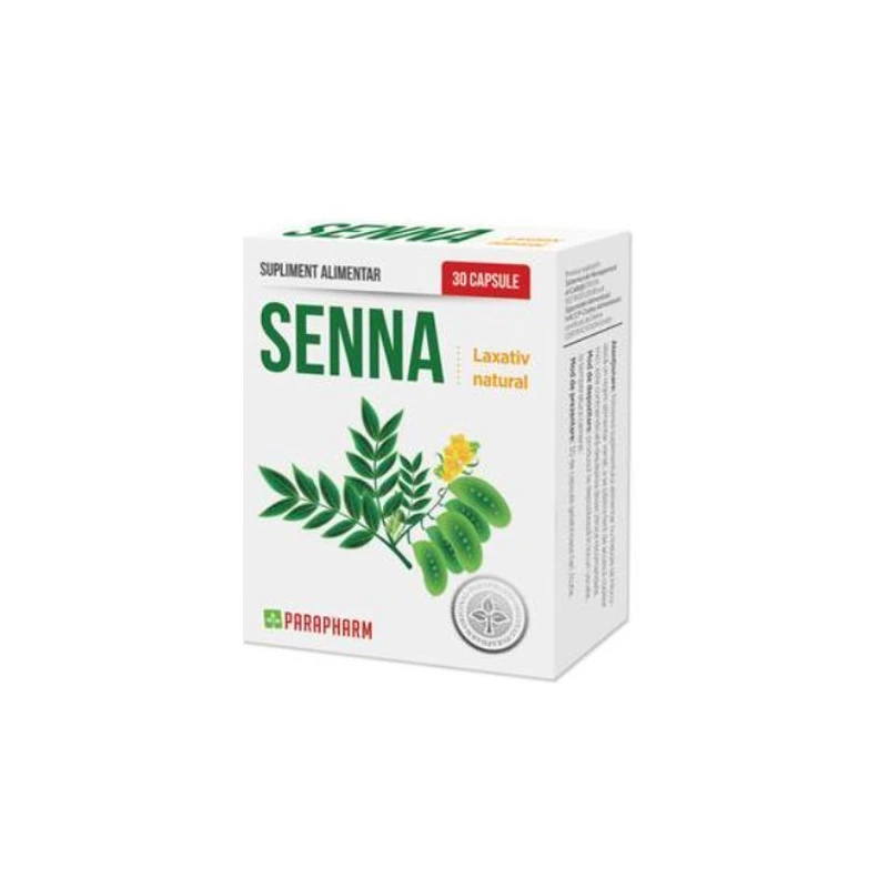 Senna 500 mg, 30 capsule pentru constipație ocazională, Parapharm