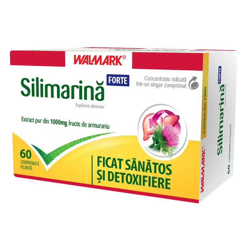 Silimarina Forte 1000 mg Walmark 30 comprimate cu extract de armurariu