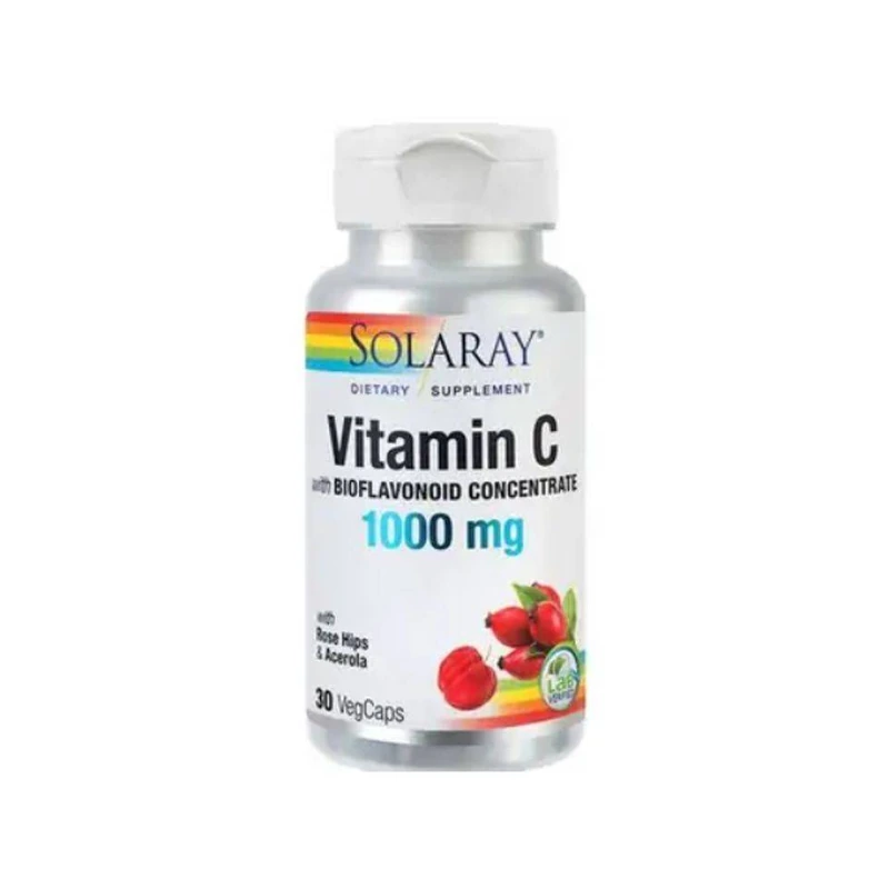 Solaray Vitamina C 1000 mg cu bioflavonoide, 30 capsule vegetale