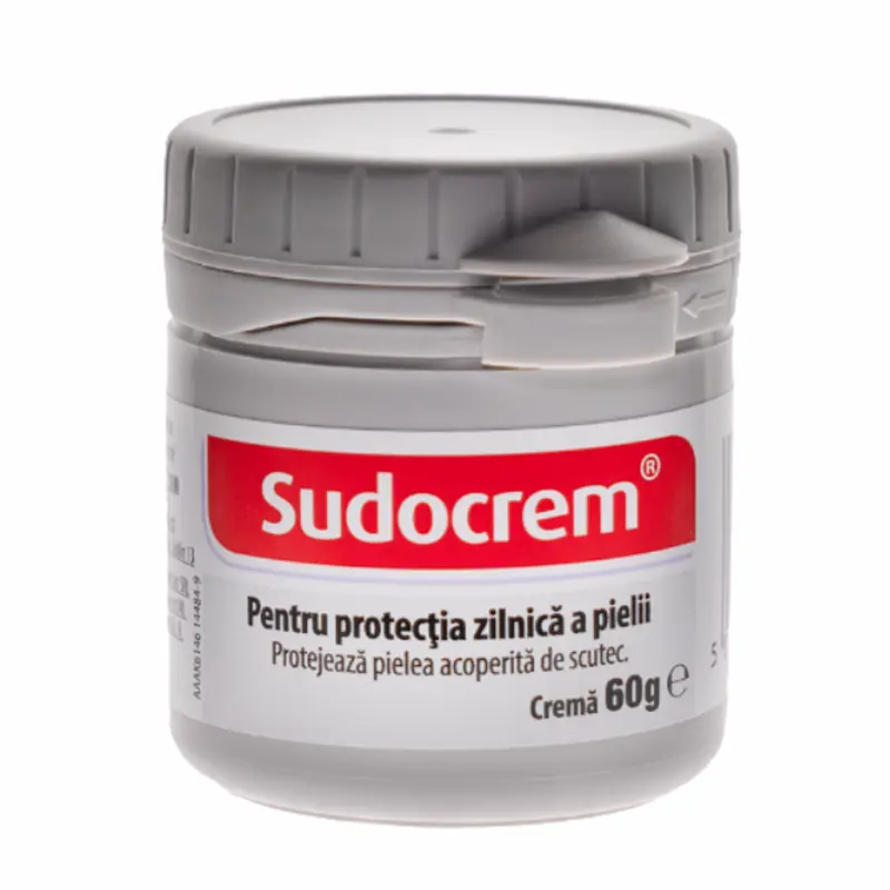 Sudocrem cremă 60 g pentru protecția zilnică a pielii sensibile la copii și adulți