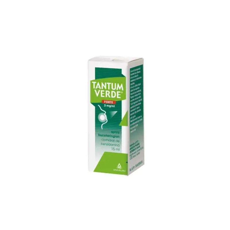 Tantum Verde Forte 3 mg/ml, spray bucofaringian, 15 ml