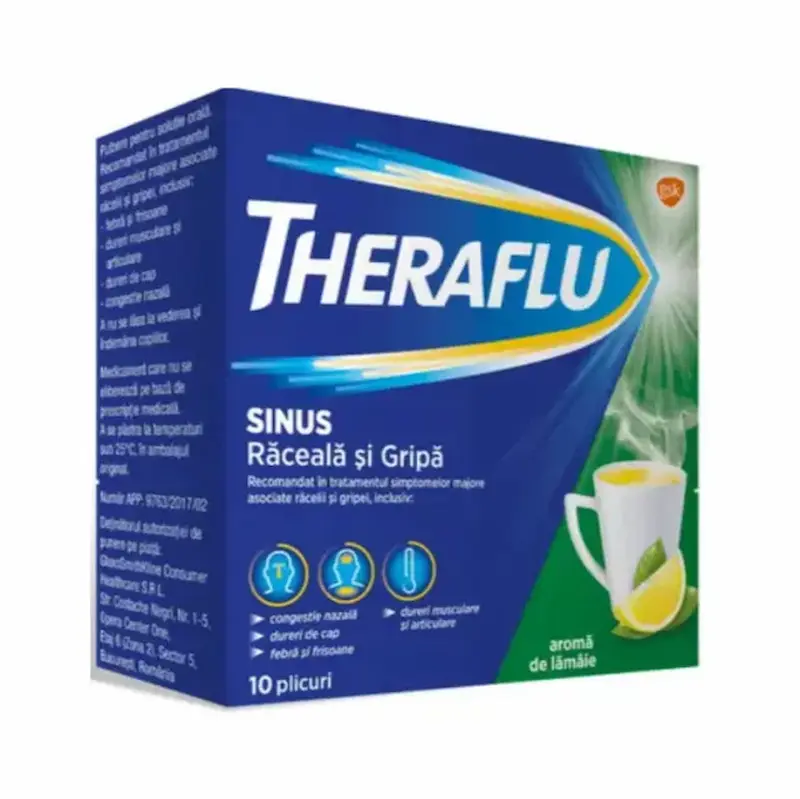 Theraflu Sinus Răceală și Gripă 10 plicuri GSK