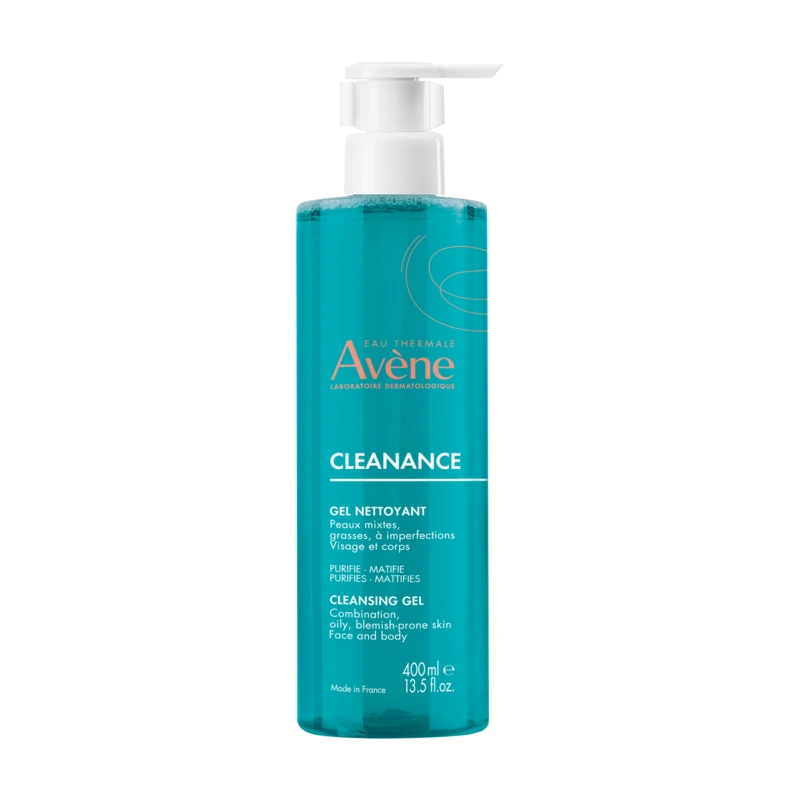 Avène Cleanance, gel de curățare pentru față și corp, 400 ml