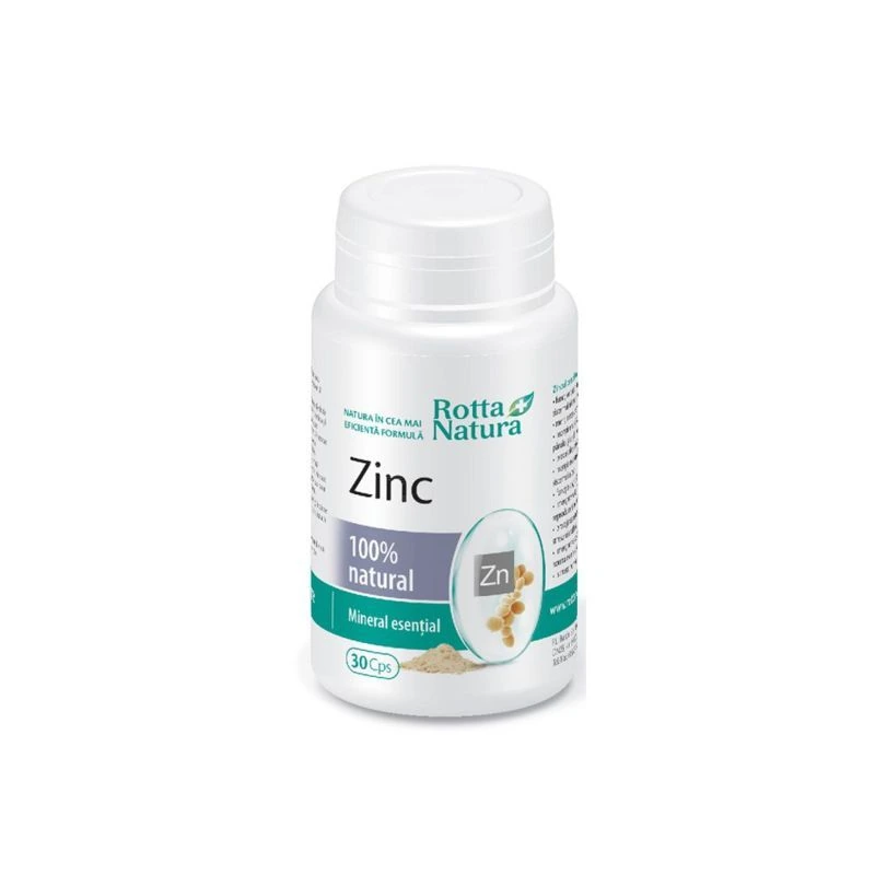 Zinc natural 15 mg, 30 capsule, Rotta Natura